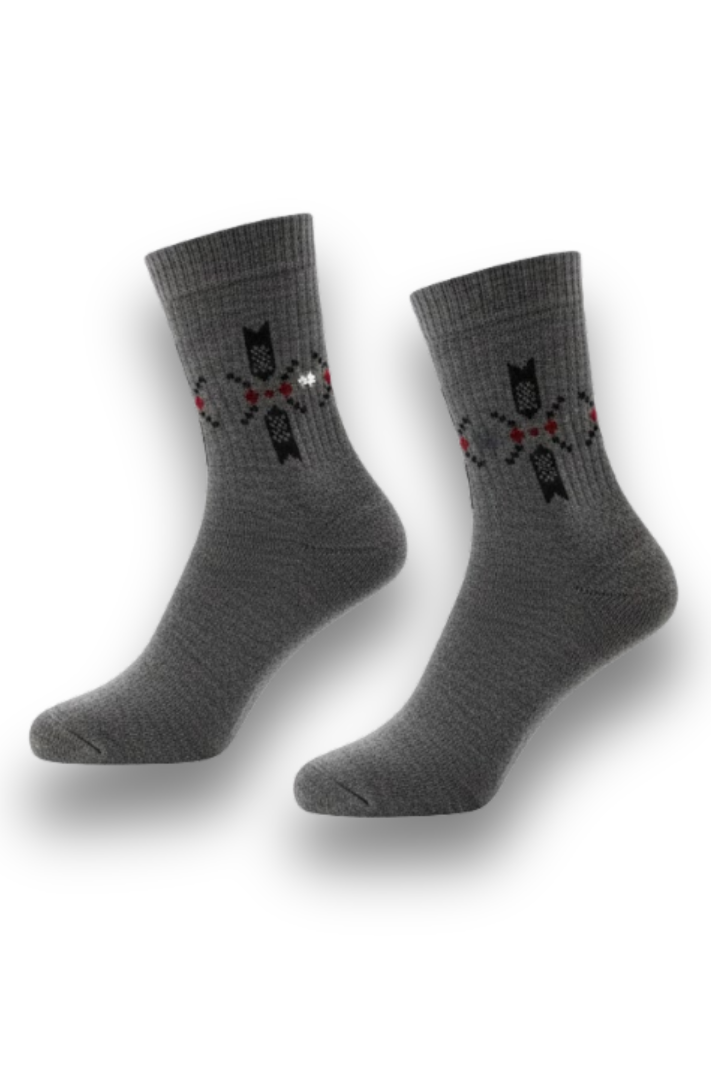 Men's Grey Ankle Pattern Socks
