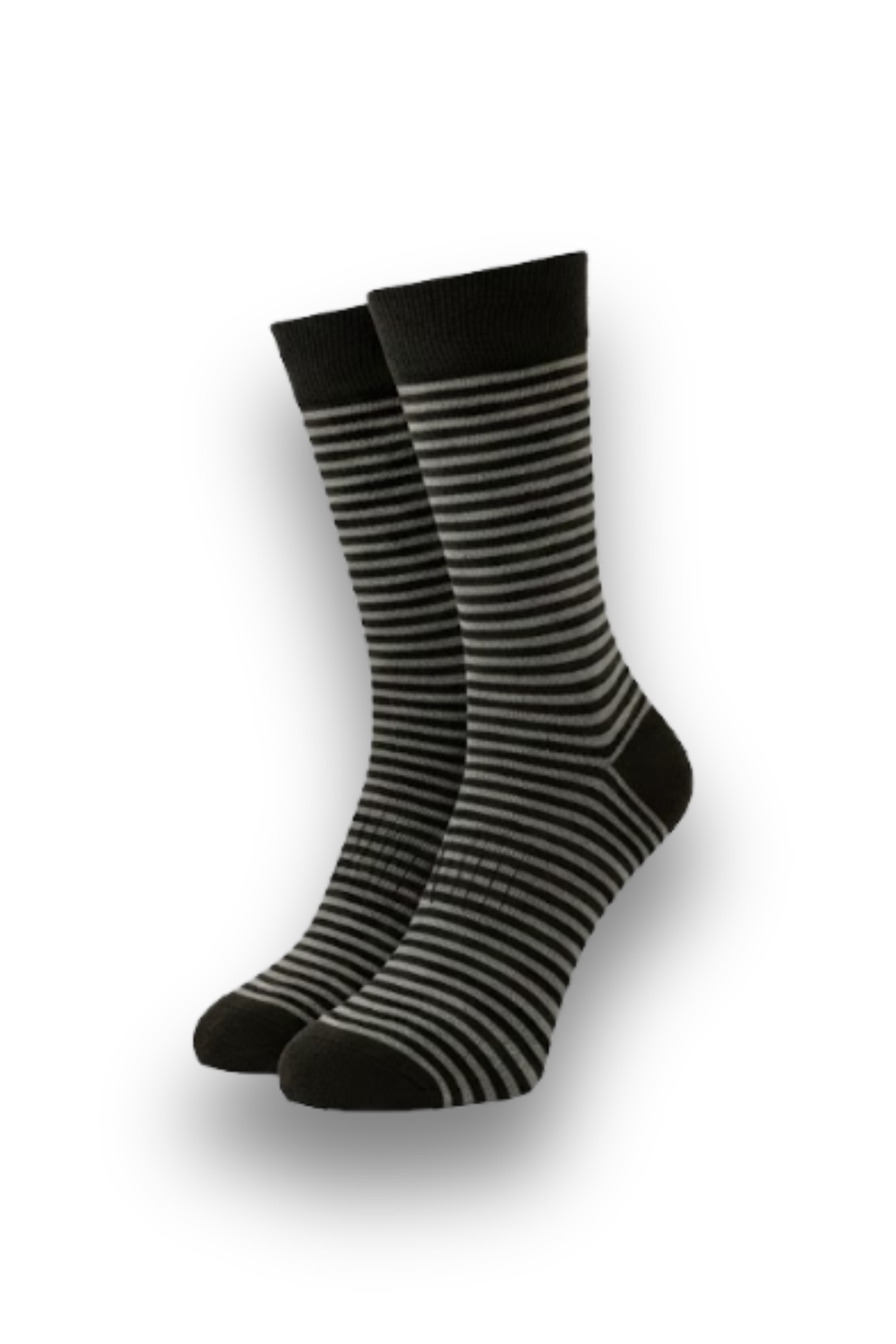 Men's Black and Grey Stripe Socks