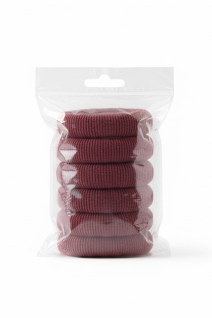 Premium Ribbed Towelling Hair Elastics - Assorted Colours