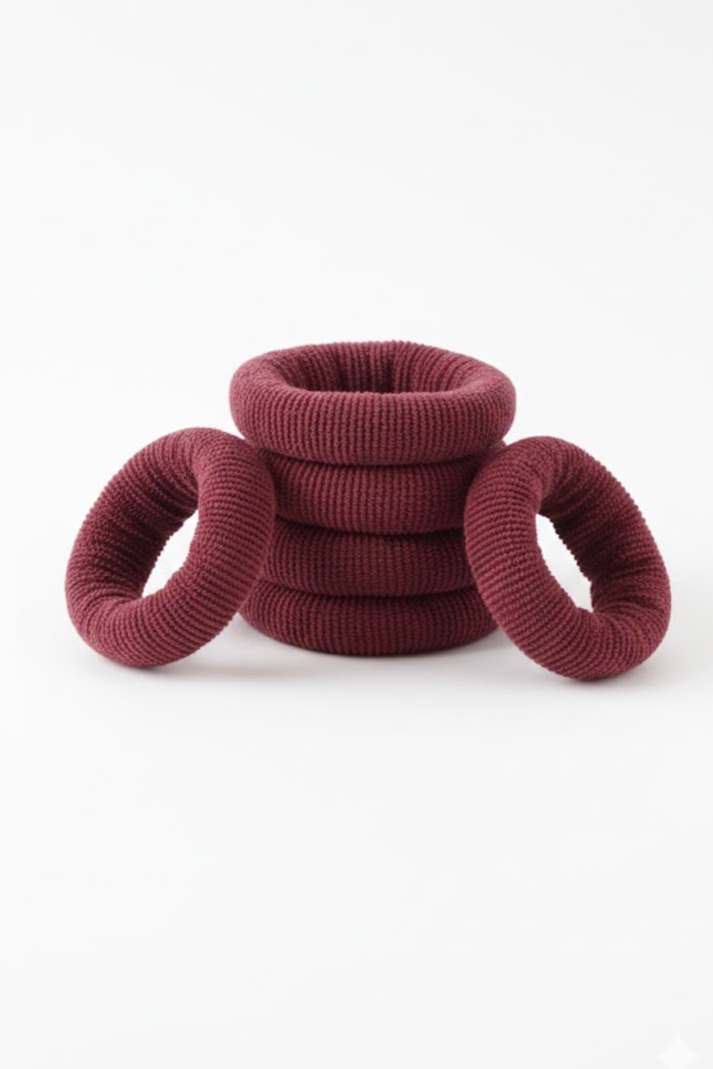 Premium Ribbed Towelling Hair Elastics - Assorted Colours