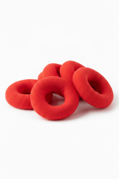 Premium Ribbed Towelling Hair Elastics - Assorted Colours