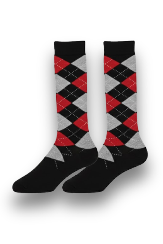 Men's Checkered Long Sock: Style and Support