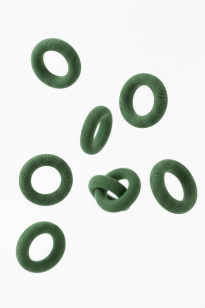 Premium Ribbed Towelling Hair Elastics - Assorted Colours