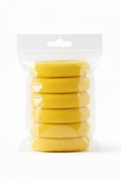 Premium Ribbed Towelling Hair Elastics - Assorted Colours