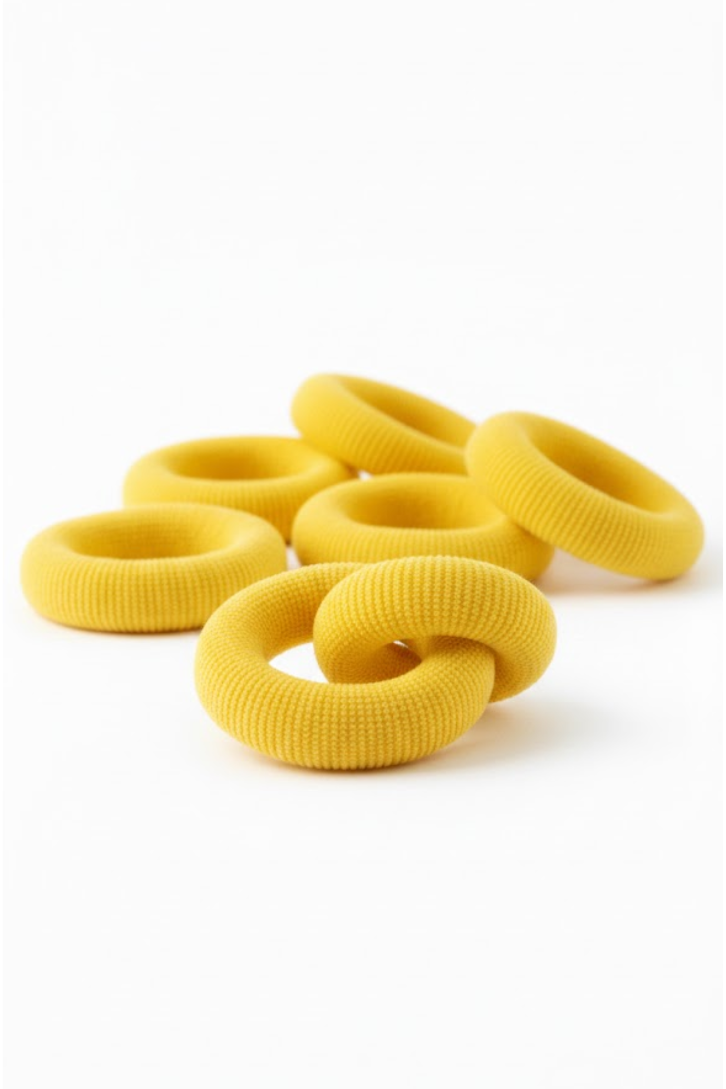Premium Ribbed Towelling Hair Elastics - Assorted Colours