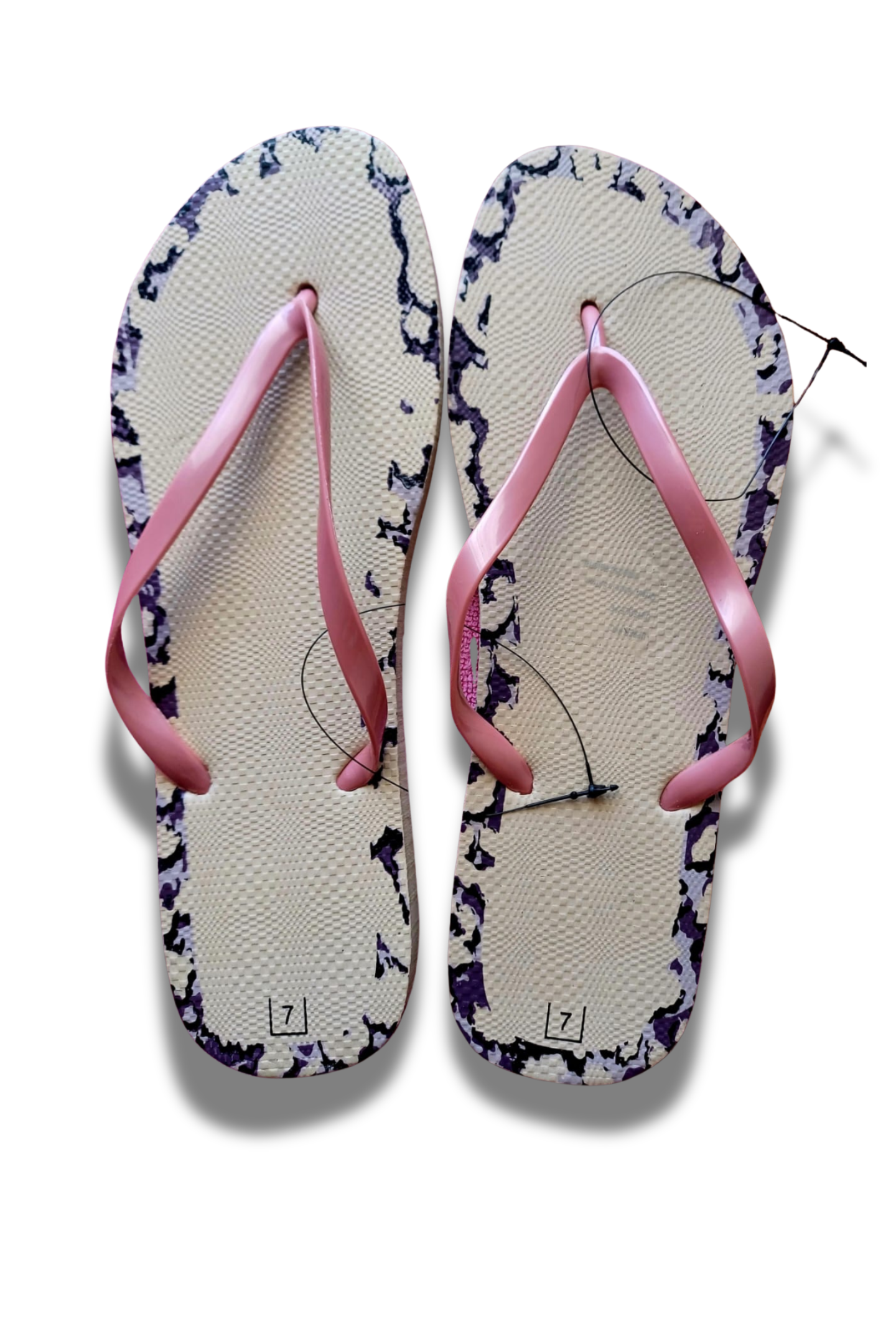 Gymrat Women's Quick-Dry Leopard Beach Flip Flops - Non-Slip (Leopard Border)