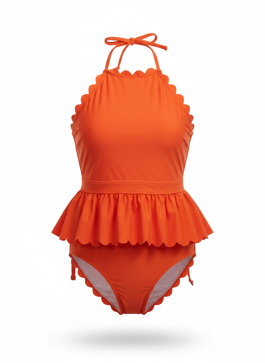 Women's Summer Orange Swimsuit