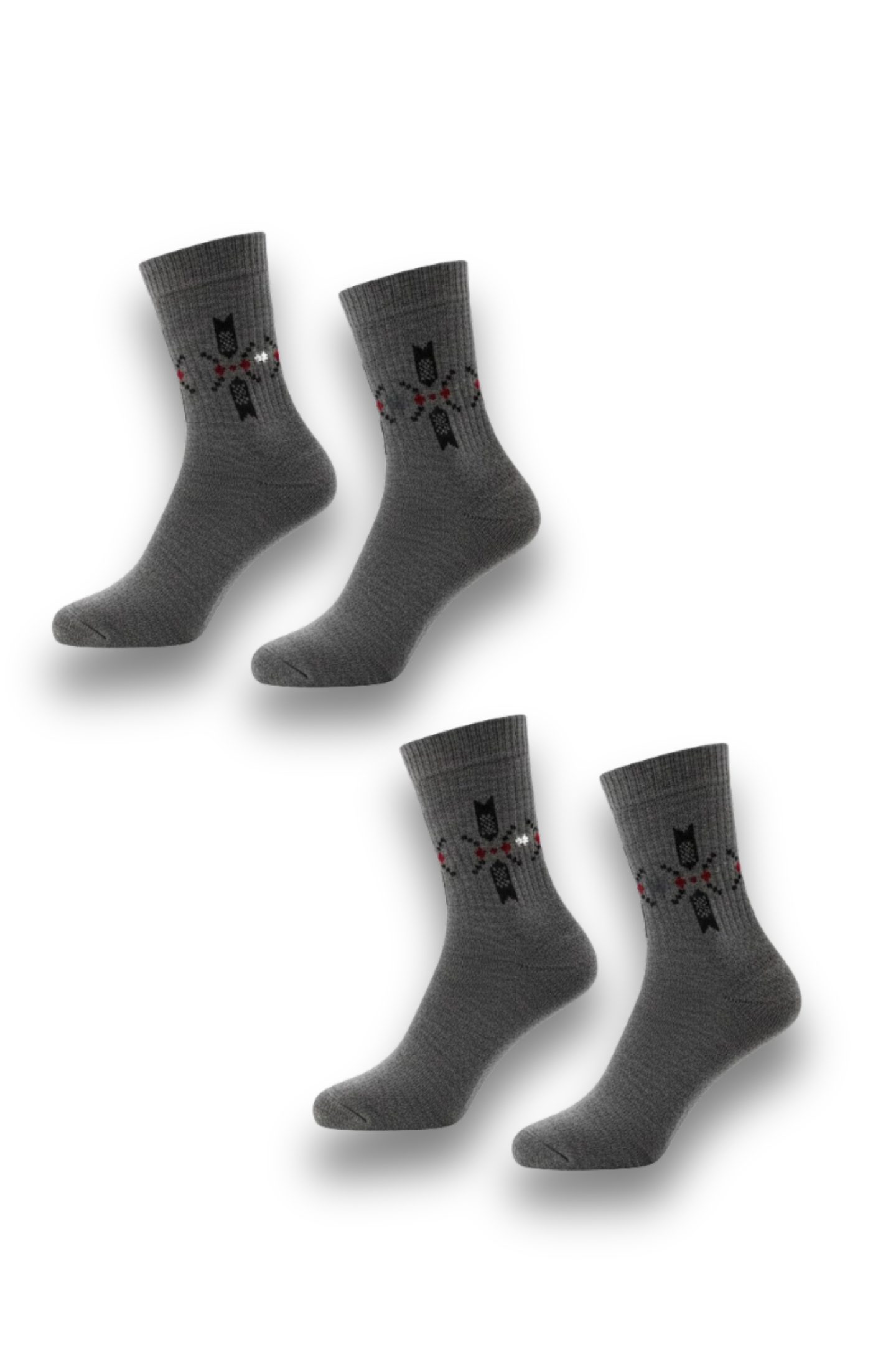 Grey Ankle Socks 2 Packs Small