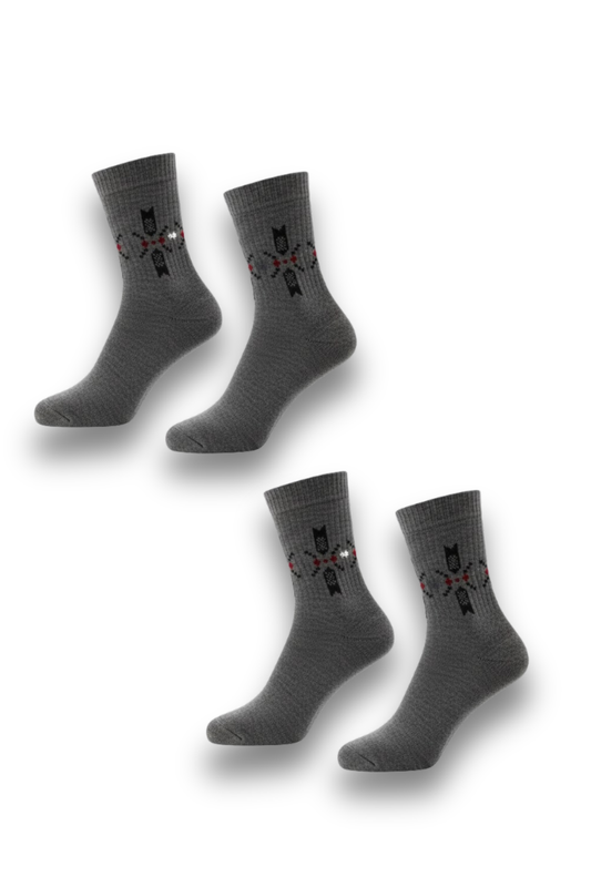 Grey Ankle Socks 2 Packs Small
