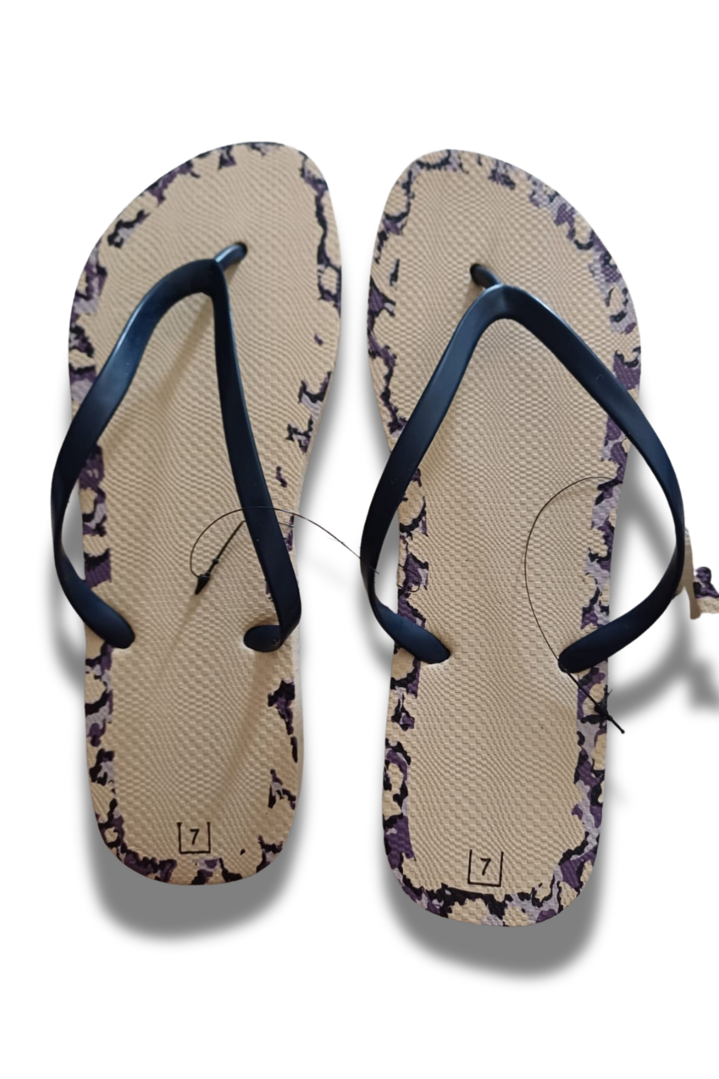 Gymrat Women's Quick-Dry Leopard Beach Flip Flops - Non-Slip (Leopard Border)